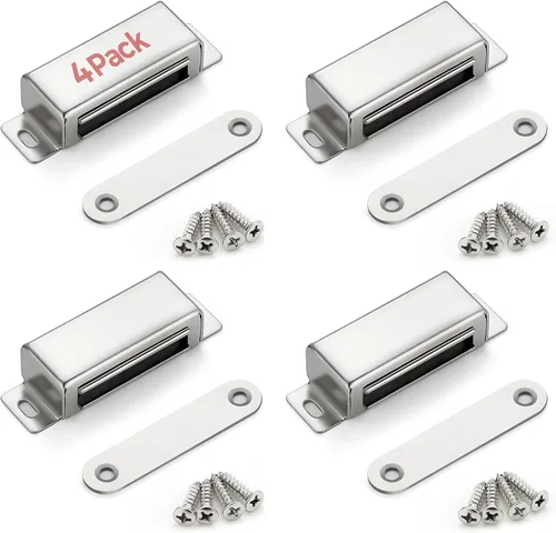 Vista 18 de Imanes de Puerta de Gabinete Ravinte, Cierre Magnético Fuerte de 13.6kg, Llave Magnética de Alta Resistencia, Cierre Magnético para Puerta