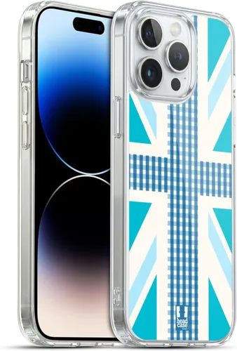 Vista 74 de Head Case Designs Blue Gingham Union Jack Collection - Funda de gel suave compatible con Apple iPhone 7 Plus/iPhone 8 Plus
