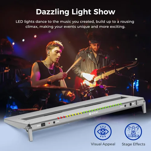 Vista 7 de Vangoa Pro Tablero de Pedales de Guitarra con Fuente de Alimentación Aislada de 12 V de Alta Corriente, PD-XL Plegable de Aluminio, Espacio