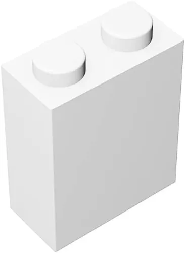 Ladrillo clásico a granel de 1 x 2 x 2, 100 piezas de ladrillo blanco de construcción, compatible con piezas y piezas Lego 3245, compatible con las