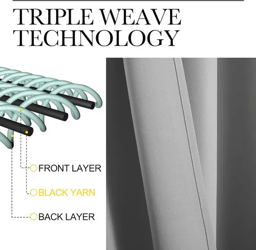 Vista 20 de NICETOWN - Divisor de habitación, cortina opaca divisora de habitación con función de aislamiento térmico, panel para puerta corredera o patio