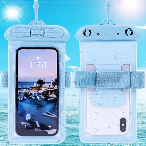 Puccy Case Cover, Compatible with Honor X50i Waterproof Pouch Dry Bag (Not Screen Protector Film) Blue