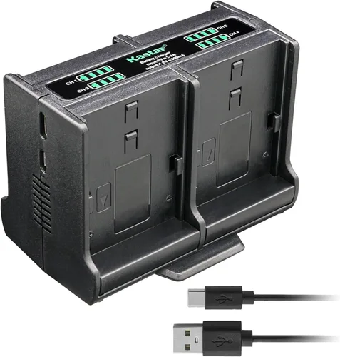 Kastar Cargador de batería cuádruple compatible con cámaras Sony Cyber-Shot DSC-T90, Cyber-Shot DSC-T200, Cyber-Shot DSC-T300, Cyber-Shot DSC-T500,