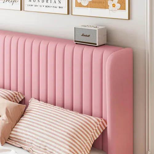 Vista 13 de SHA CERLIN Base de cama de terciopelo tamaño King con cabecera capitoné de canal vertical, plataforma tapizada con listones de madera, no necesita