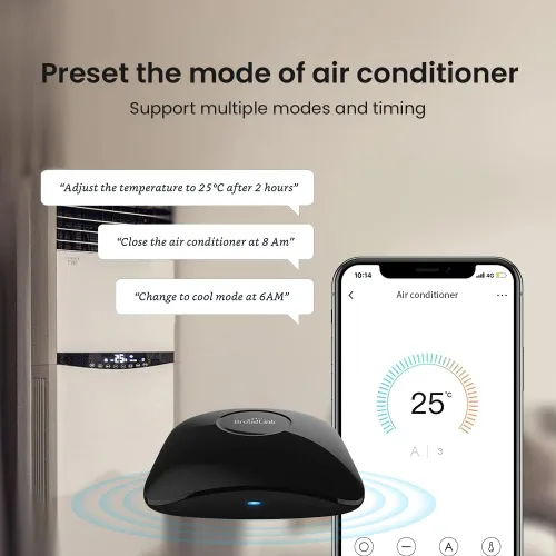 Vista 2 de Broadlink RM4 pro IR RF 433/315MHz (sin cifrado, código fijo) WiFi universal remoto inteligente domótica compatible con Alexa y Google Home