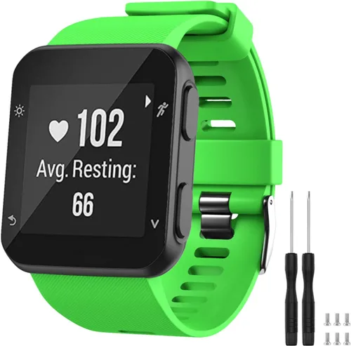 Vista 12 de GVFM banda compatible con Garmin Forerunner 35, silicona suave correa de repuesto para reloj inteligente Garmin Forerunner 35, se ajusta a muñeca