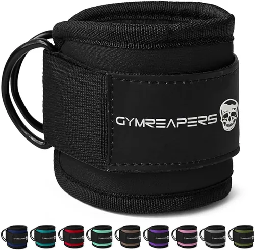 Gymreapers - Correas de tobillo para Kickbacks en máquinas de cable, entrenamientos de glúteos, ejercicios de la parte inferior del cuerpo - Correas