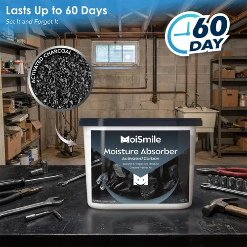 Vista 3 de Absorbedores de humedad, eficientes cajas de absorción de humedad de carbón activado y cajas absorbentes de olores, deshumidificador de automóvil