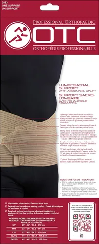 Vista 6 de OTC Soporte lumbo-sacro, elevación abdominal, espalda baja de 11 pulgadas, elástico