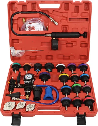 labwork Kit de sistema de vacío de probador de presión de radiador de 28 piezas