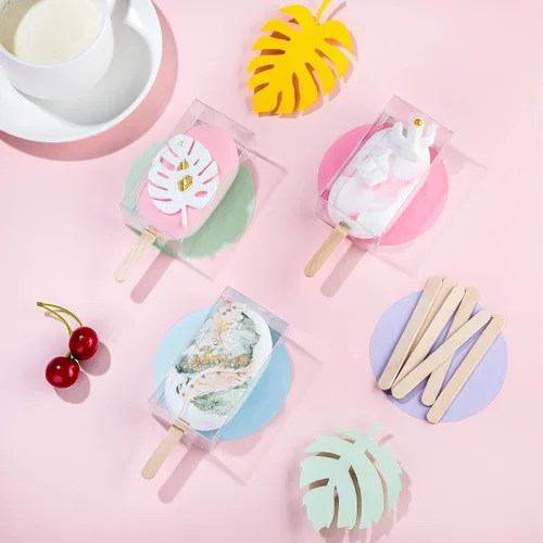 Vista 2 de Patelai Juego de 75 cajas transparentes de helado para tartas, 25 cajas transparentes de PET para helado, contenedor de plástico para dulces, con 50