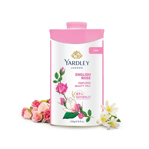 Yardley English Rose - Talco perfumado, 8.82 oz