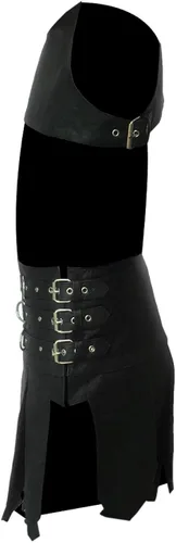 Vista 4 de Olly And Ally Conjunto de pantalón de gladiador romano para hombre de cuero negro real LARP
