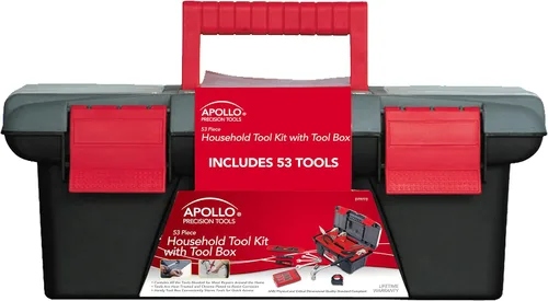 Vista 2 de Apollo Tools - Juego de herramientas para el hogar de 53 piezas, incluye herramientas y caja de herramientas con una selección de las herramientas