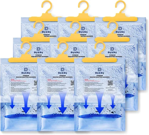 Vista 12 de Dry & Dry - Absorbentes de humedad y deshumidificadores para el hogar, sótano, dormitorio, deshumidificadores pequeños - Absorbentes de humedad