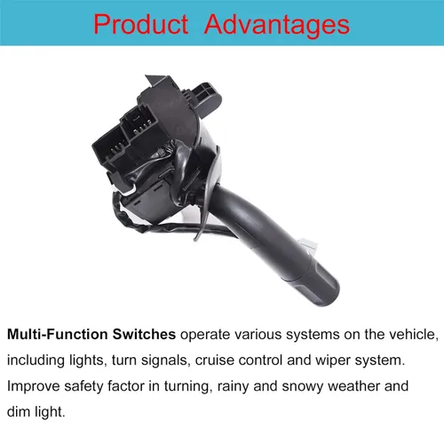 Vista 6 de LABLT Interruptor de palanca multifunción para faro intermitente, interruptor de palanca de repuesto para F150 2005 2006 2007 2008