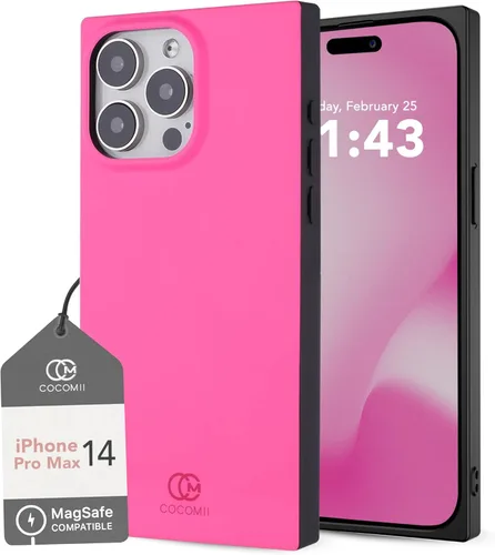 Vista 89 de Cocomii - Funda rectangular compatible con iPhone 14 Pro - Compatible con MagSafe, patrón de carey, estampado animal, brillante, magnética