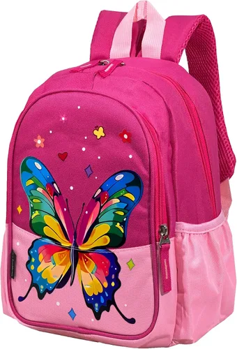 Mochila de Viaje Preescolar para Niños Pequeños de 11 Pulgadas, Mochila Diaria Genial y Linda con Dibujos Animados, Rosa (Butterfly Pink)