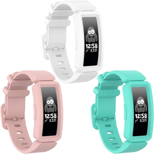 Vista 29 de Watbro Compatible con Fitbit Ace 2 bandas para niños de 6 años en adelante, accesorios de pulsera de silicona suave, correa de reloj, pulseras