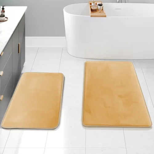 Vista 73 de Clara Clark tapete para baño, regadera o tina, de gomaespuma, negro, antiderrapante