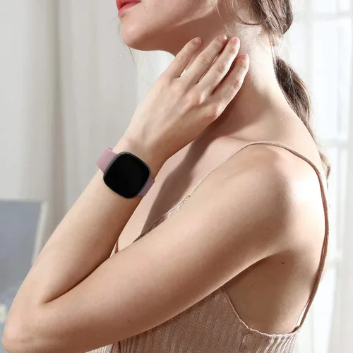 Vista 7 de Vancle Correas de repuesto de silicona suave compatibles con relojes inteligentes Fitbit Versa 4/3 y Sense 2 para hombres y mujeres