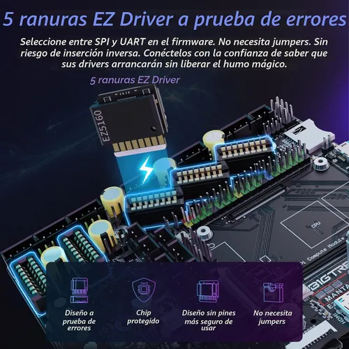 Vista 4 de BIGTREETECH Manta E3EZ + CB1 V2.2 + 5 piezas EZ2209 Kit de soporte para correr Klipper Firmware Kit de placa de control silencioso para impresoras