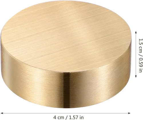 Vista 5 de Cabilock Pisapapeles de latón de caligrafía moderna prensa pesada redonda para decoración de escritorio