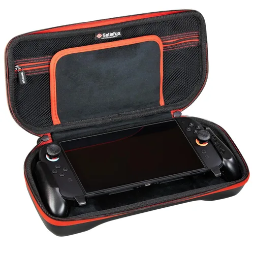 Vista 4 de Satisfye ZenGrip Pro Gen 3 OLED Slim Bundle, Accessories Compatible with Nintendo Switch - The Bundle includes Black Pro Grip, Slim Case