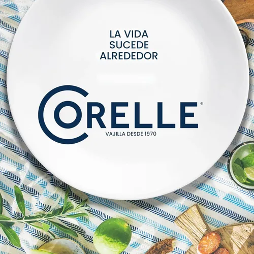 Vista 7 de Corelle Vitrelle - Juego de 6 platos para ensalada y aperitivos, vidrio de triple capa y resistente a las astillas, platos redondos ligeros de 6 3/4