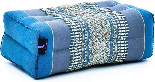 Vista 7 de Leewadee Bloque de yoga - Cojín de suelo para práctica de yoga, cojín de asiento de meditación para entrenamientos llenos de kapok