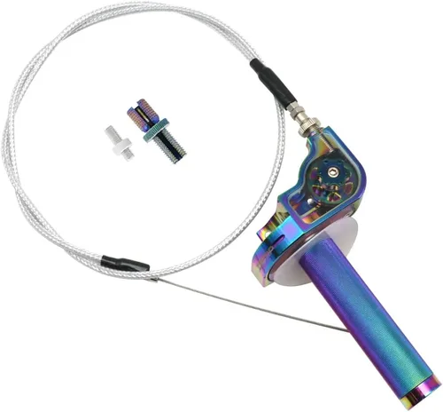 Vista 29 de Throttle Grip Throttle Cable Motorcycle 22mm Universal CNC Aluminum Accelerator Throttle Twist Grips Handlebars for KLX CR CRF EXC XR TTR CB SSR ATV