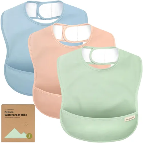 Vista 16 de KeaBabies Paquete de 3 baberos impermeables para comer – Baberos ligeros de alimentación para niños pequeños con gran receptor de alimentos, a
