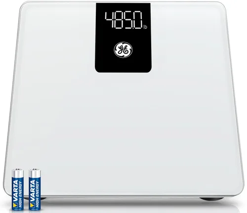 Vista 8 de GE Báscula de baño para peso corporal, báscula digital de peso de 500 libras, dispositivo de medición resistente para personas, pesadora precisa