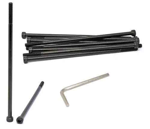 Vista 68 de iexcell - Juego de 100 tornillos de cabeza hexagonal M2 x 4 mm, paso de rosca 0.4 mm, acero de aleación grado 12.9, con acabado de óxido negro