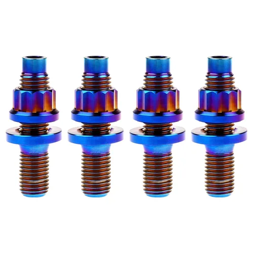Vista 20 de Tornillo de titanio M8 M10x45 54 55 2.559 in paso 1.25 kit de pernos colector de escape automotriz tornillos, tuercas arandelas kit de 4