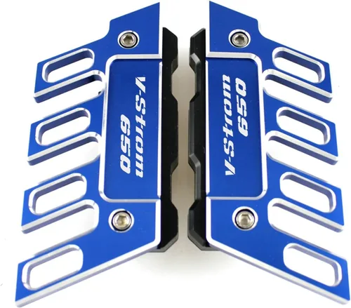 Vista 8 de TCHAU Protectores de horquilla delantera para Suzuki V-Strom 650 DL650 DL650XT DL 650 Motocicleta CNC Accesorios Guardabarros lateral Bloque