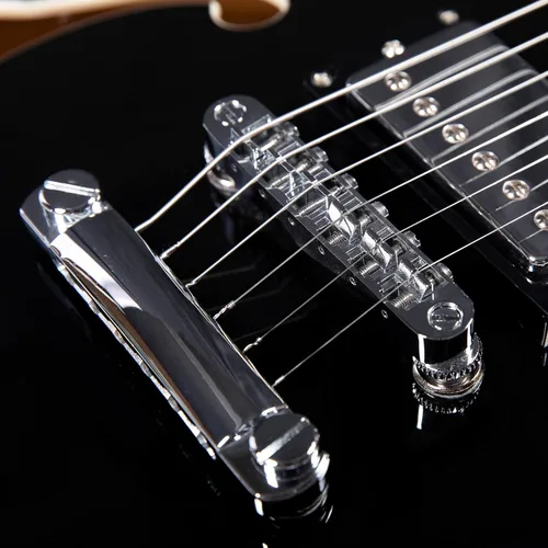 Vista 6 de Redid Semi-Hollow Body Electric Guitar RD-100 Jazz Guitar with F-Hole,Maple neck,humbucker Pickups (Black)