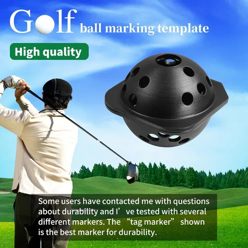 Vista 6 de Plantilla de marcado de pelota de golf para monitor de lanzamiento Rapsodo RPT MLM2PRO Negro