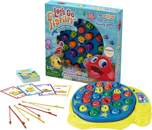 Vista 2 de Pressman Toys Yaxa Exclusive Bonus Edition Let's Go Fishin' - Incluye Lucky Ducks Make-A-Match Game!