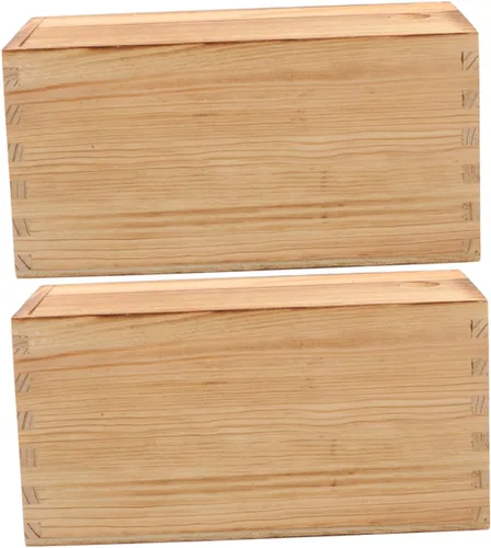 Vista 8 de EXCEART 6 pcs Box Pull Out Wooden Box Retro Decor Woodsy Decor tablescape Decor de Madera Wooden Storage case Jewelry Organizer Tray Small Jewelry