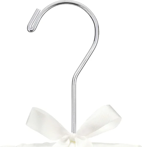 Vista 4 de Set de 8 perchas Whitmor modelo 6449-48-C, de color tierra, de satén y acolchadas