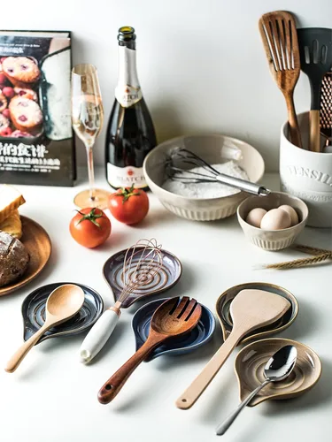 Vista 8 de Soporte para Cucharas, Soporte para Cucharas de Cocina para Estufa, Soporte para Utensilios para Cucharas, Cucharones, Pinzas, Espátula, Soporte