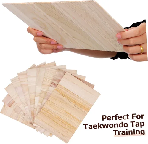 Vista 8 de Veemoon 10 tablas de madera fina para karate, tablas de madera para entrenamiento de taekwondo, tablero de rendimiento de artes marciales