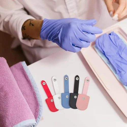 Vista 2 de FOMIYES 5 unids Nail Nipper Cover Sleeve Cutticle Nail Protector PU Manicura Pedicura Herramientas