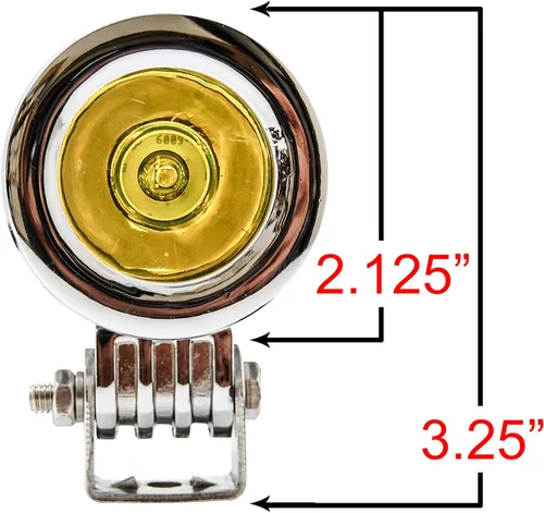 Vista 5 de Cromado 20 W LED ámbar niebla mini luces de rastro Spot Beam para motocicleta todoterreno camión ATV UTV RV 12V