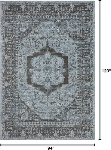 Vista 139 de Loloi Colección Odette ODT-06 - Alfombra de pasillo, 2 pies 7 pulgadas x 10 pies 0 pulgadas, cielo/multi