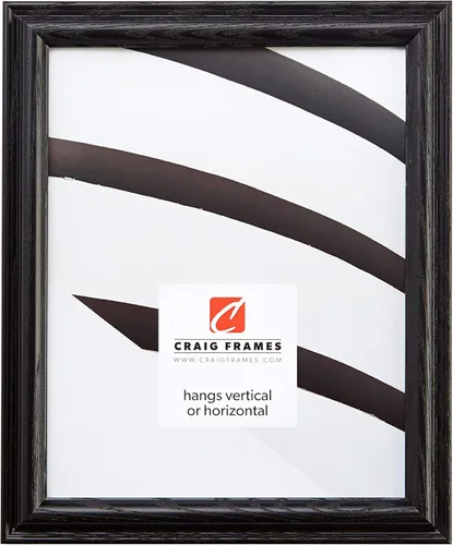 Craig Frames 130ASHBK marcos para fotos/póster con acabado en vetas de madera, 1 pulgada de ancho