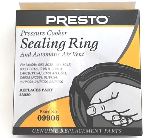 Repuesto para compatible con 09906, junta de anillo de sellado de olla a presión para modelos Presto 01CAA12H