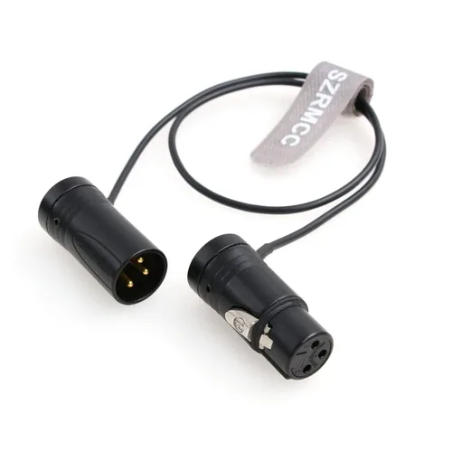 SZRMCC XLR Cable XLR de 3 pines macho a 3 pines XLR hembra de bajo perfil para dispositivos de sonido 633 688 788T 302 552 Zaxcom dispositivo de