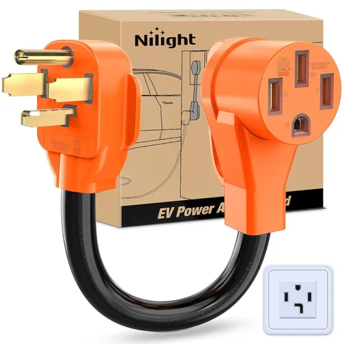 Vista 46 de Nilight Adaptador de corriente para autocaravana, enchufe macho a hembra, cable eléctrico resistente STW, cables impermeables para caravana